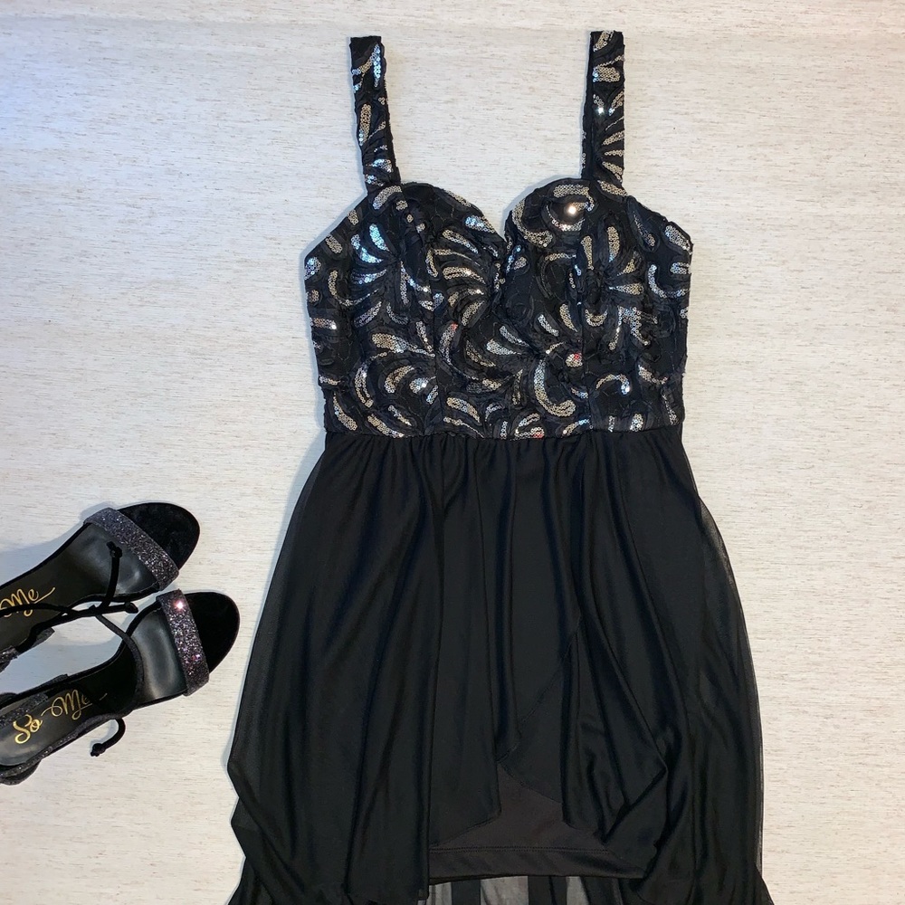 Emerald Sundae High Low Sequin Top Dress